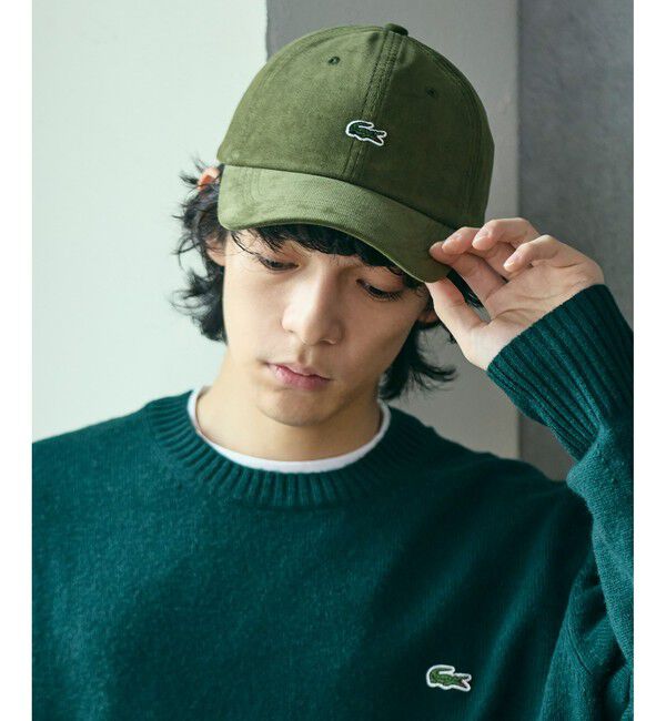 LACOSTE「ワンポイントワニロゴ・コーデュロイキャップ」|キャップ・キャスケット|