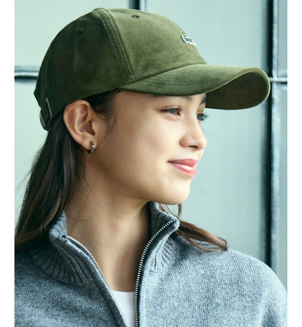 LACOSTE「ワンポイントワニロゴ・コーデュロイキャップ」|キャップ・キャスケット|