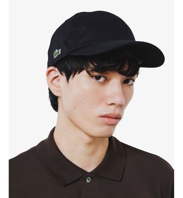 LACOSTE「刺繍入り6方キャップ」|キャップ・キャスケット|