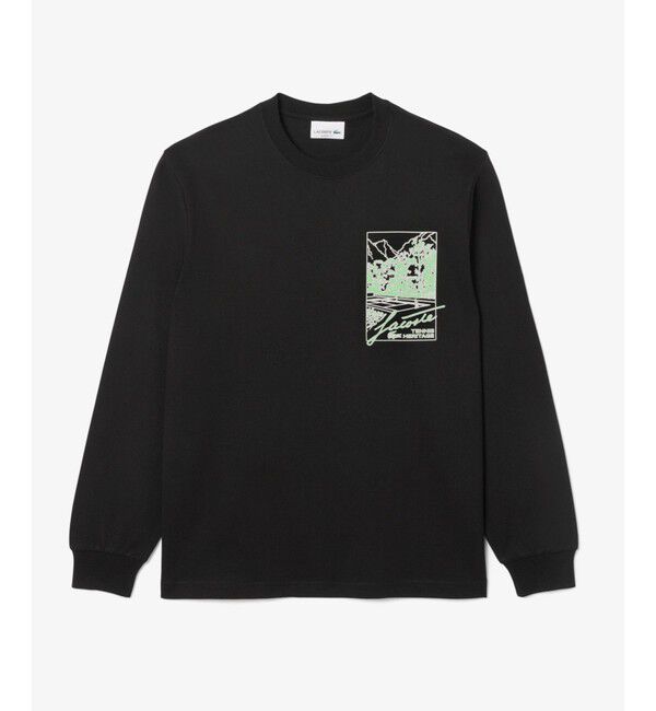 LACOSTE「テニスヘリテージプリントロングスリーブTシャツ」|Tシャツ・カットソー|