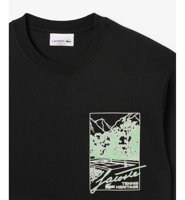LACOSTE「テニスヘリテージプリントロングスリーブTシャツ」|Tシャツ・カットソー|