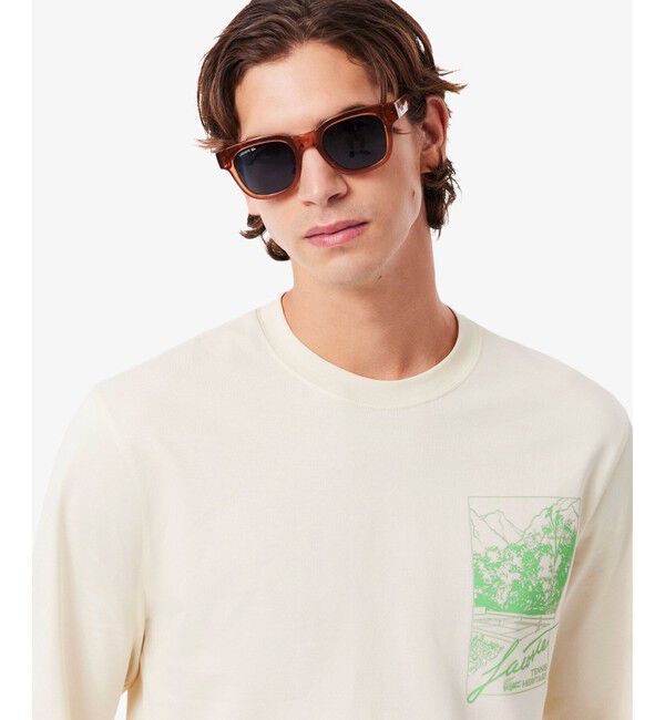 LACOSTE「テニスヘリテージプリントロングスリーブTシャツ」|Tシャツ・カットソー|