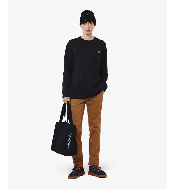 LACOSTE「ヘビーウェイトシングルジャージ長袖Tシャツ」|Tシャツ・カットソー|