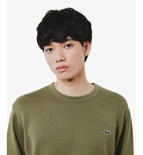 LACOSTE「ヘビーウェイトシングルジャージ長袖Tシャツ」|Tシャツ・カットソー|