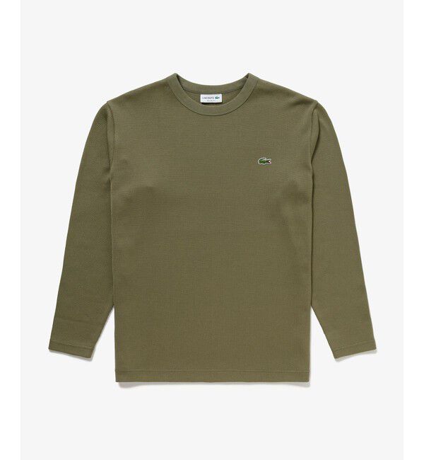 LACOSTE「ヘビーウェイトシングルジャージ長袖Tシャツ」|Tシャツ・カットソー|