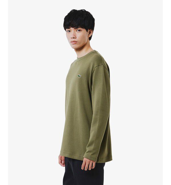 LACOSTE「ヘビーウェイトシングルジャージ長袖Tシャツ」|Tシャツ・カットソー|