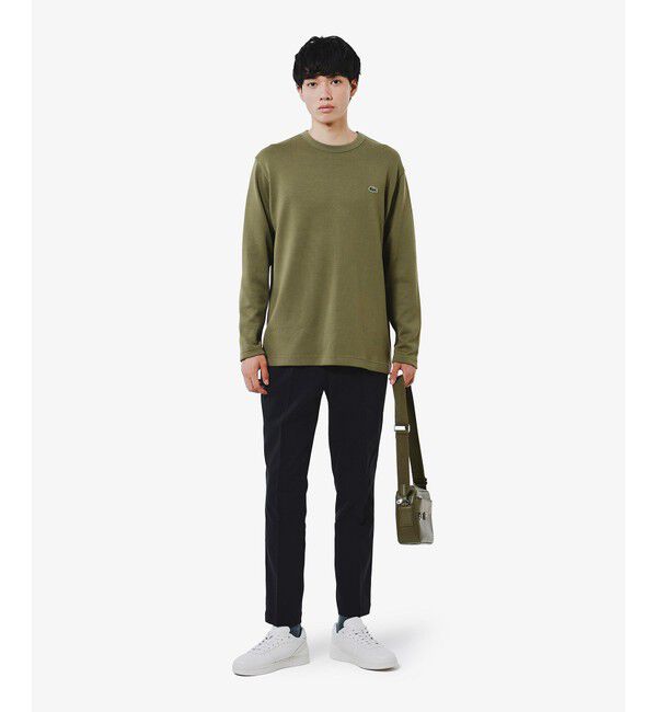 LACOSTE「ヘビーウェイトシングルジャージ長袖Tシャツ」|Tシャツ・カットソー|