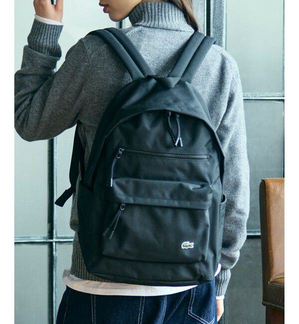 LACOSTE「ネオクロック デイパック バックパック」|リュック|ブラック