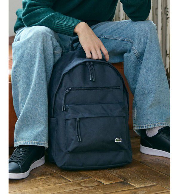 LACOSTE「ネオクロック デイパック バックパック」|リュック|ダークネイビー