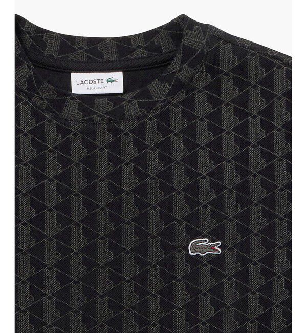 LACOSTE「インディゴ鹿の子地 モノグラム半袖Tシャツ」|Tシャツ・カットソー|