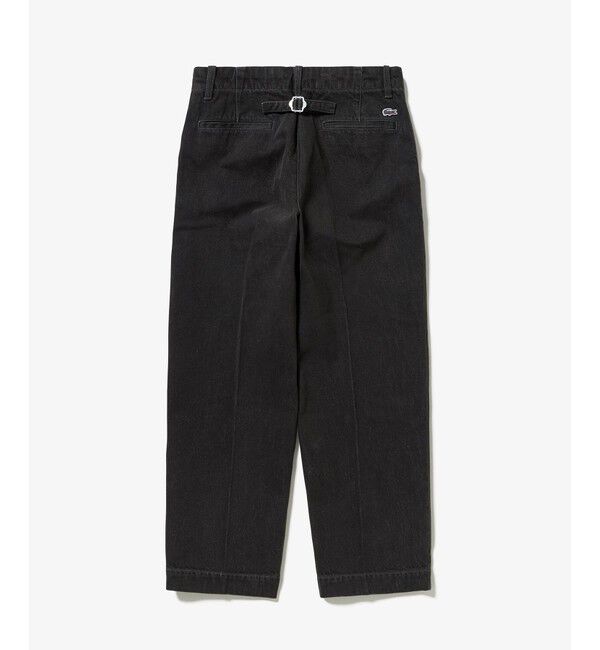LACOSTE「プリーツエフェクトデニム ワークパンツ」|デニム|
