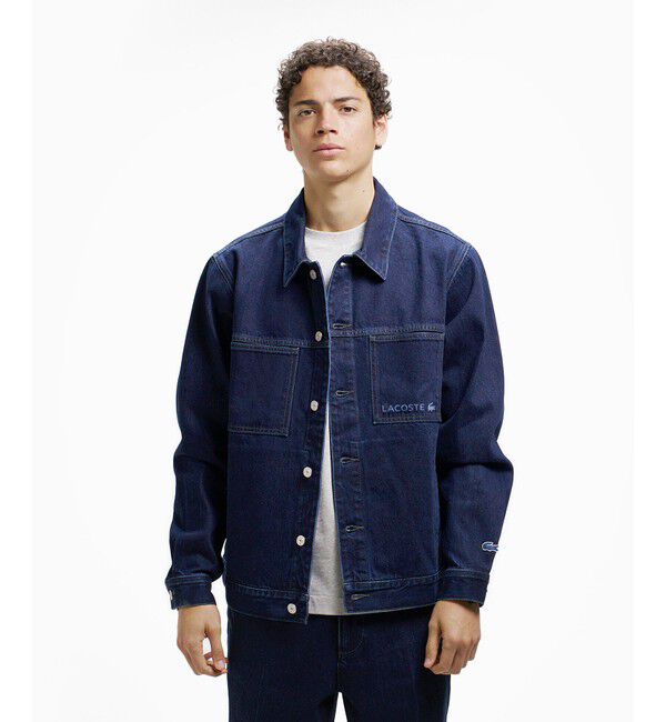 LACOSTE「デニムトラッカージャケット」|デニムジャケット|インディゴブルー