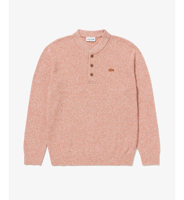 LACOSTE「ブークレー ヘンリーネックニットセーター」|ニット・セーター|オレンジ