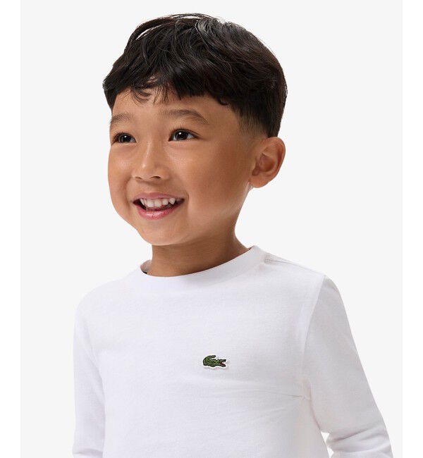 LACOSTE「【EC only】JUNIORベーシックワニロゴパッチ長袖Tシャツ」|Tシャツ・カットソー|