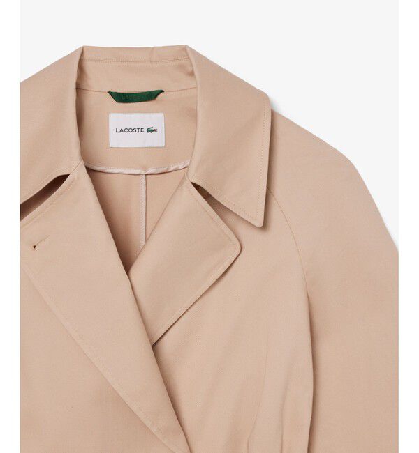 LACOSTE「オーバーサイズ撥水トレンチコート」|トレンチコート|