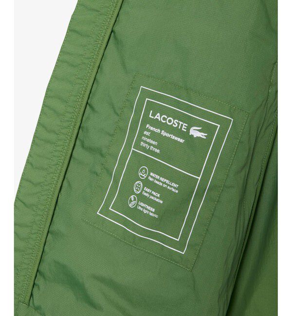 LACOSTE「軽量 撥水 ワッシャー加工 ライトウェイトパッカブルジャケット」|その他|