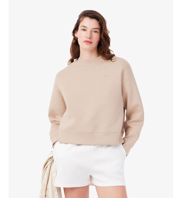 LACOSTE「オーバーサイズダブルフェイスジャージ クルーネックスウェットシャツ」|スウェット・ジャージ|