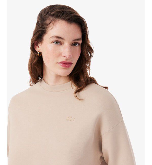 LACOSTE「オーバーサイズダブルフェイスジャージ クルーネックスウェットシャツ」|スウェット・ジャージ|