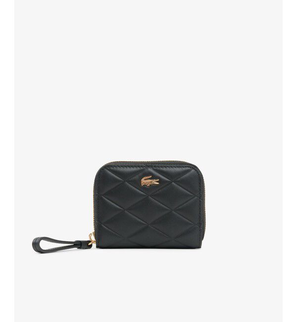 LACOSTE「クロコダイル キルティングレザーラウンドジップミニウォレット」|財布|