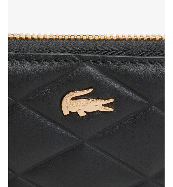LACOSTE「クロコダイル キルティングレザーラウンドジップミニウォレット」|財布|