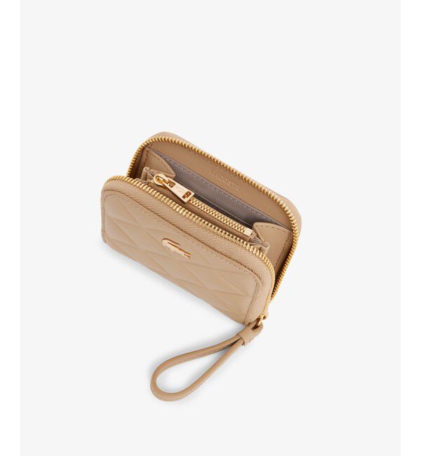 LACOSTE「クロコダイル キルティングレザーラウンドジップミニウォレット」|財布|