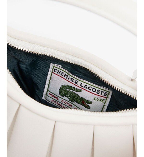 LACOSTE「ランラン レザープリーツトートミニバッグ」|ハンドバッグ|