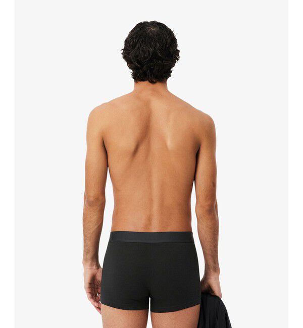 LACOSTE「コントラストワニロゴウエストバンドストレッチジャージトランクショーツ 3P / ボクサーパンツ」|インナー|