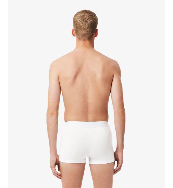 LACOSTE「コントラストワニロゴウエストバンドストレッチジャージトランクショーツ 3P / ボクサーパンツ」|インナー|