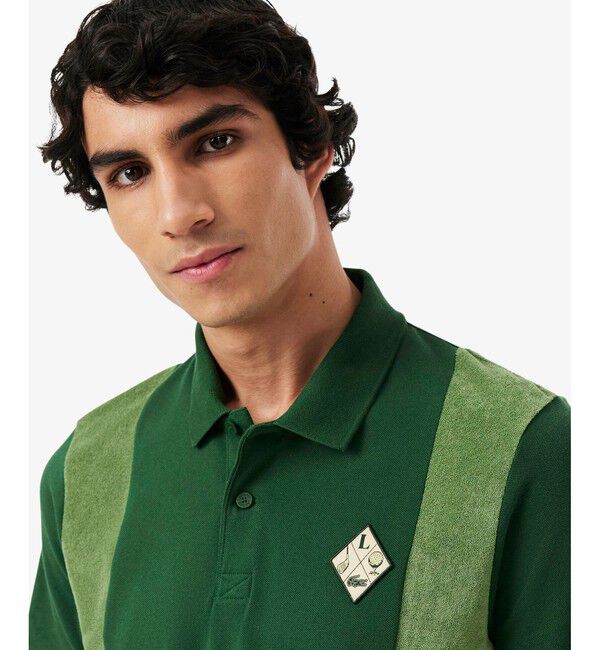 LACOSTE「サイドパネルパイル地切り替えゴルフポロシャツ」|ポロシャツ|