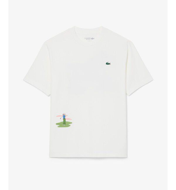 LACOSTE「ゴルフグラフィックバックプリントウルトラドライTシャツ」|Tシャツ・カットソー|