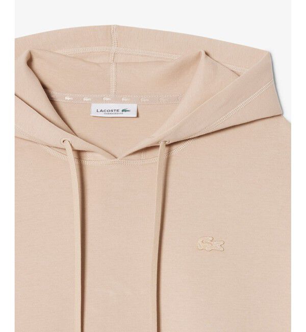 LACOSTE「オーバーサイズダブルフェイススェットフーディー」|パーカー|