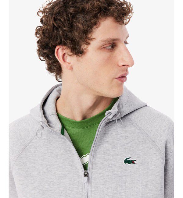 LACOSTE「ダブルフェイススウェットジップフーディー」|パーカー|