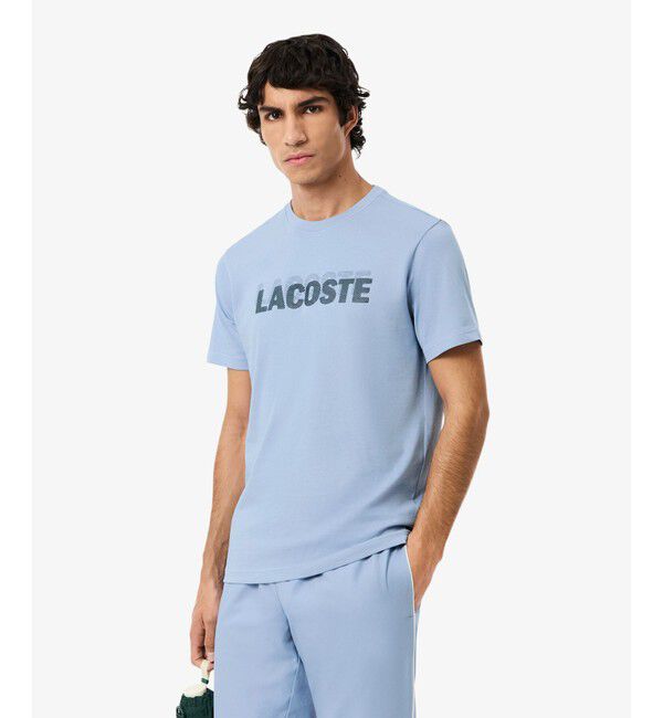 LACOSTE「ブランドネームロゴプリントウルトラドライTシャツ」|Tシャツ・カットソー|ライトブルー