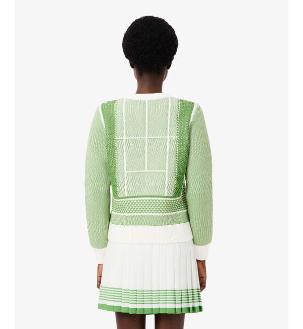 LACOSTE「テニスコートジャカードニットセーター」|ニット・セーター|