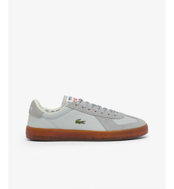 LACOSTE「メンズ BASESHOT PRO 126 1 SMA レザー スエード切り替え ローカットスニーカー」|スニーカー|