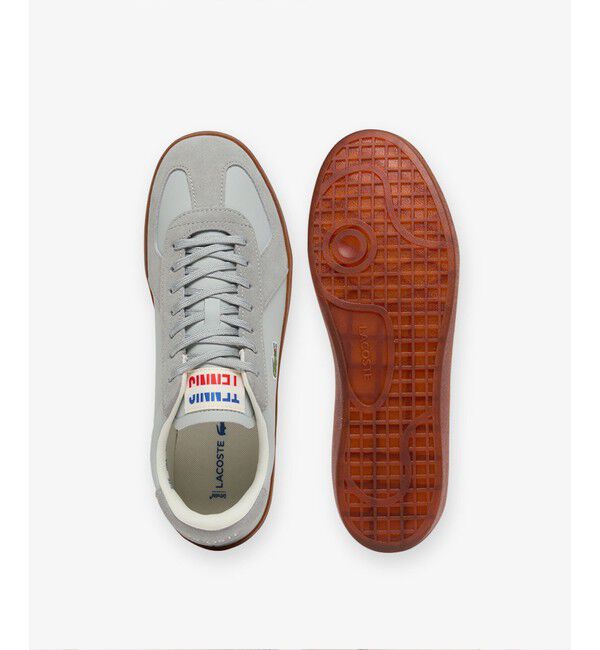 LACOSTE「メンズ BASESHOT PRO 126 1 SMA レザー スエード切り替え ローカットスニーカー」|スニーカー|