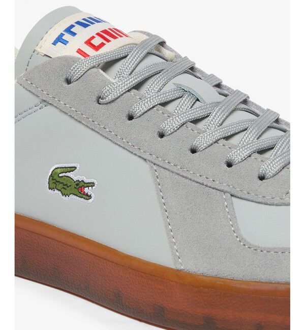 LACOSTE「メンズ BASESHOT PRO 126 1 SMA レザー スエード切り替え ローカットスニーカー」|スニーカー|