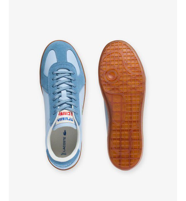 LACOSTE「メンズ BASESHOT PRO 126 1 SMA レザー スエード切り替え ローカットスニーカー」|スニーカー|