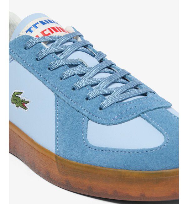 LACOSTE「メンズ BASESHOT PRO 126 1 SMA レザー スエード切り替え ローカットスニーカー」|スニーカー|