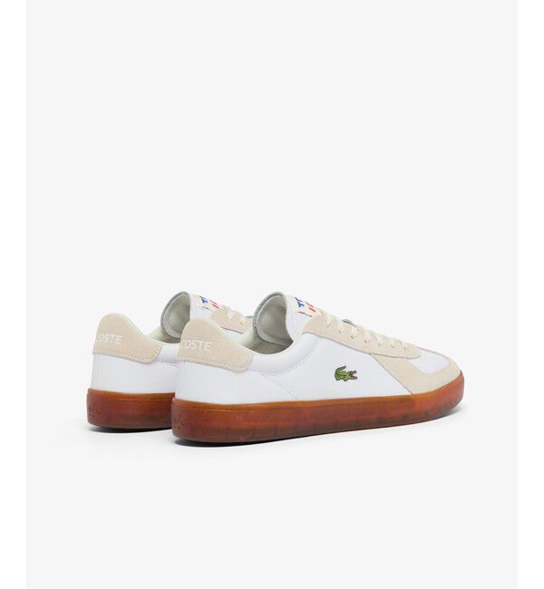 LACOSTE「メンズ BASESHOT PRO 126 1 SMA レザー スエード切り替え ローカットスニーカー」|スニーカー|