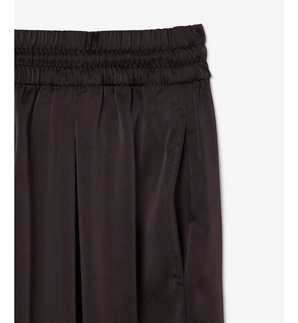 LACOSTE「オーバーサイズイージーサテンパンツ」|サルエル|