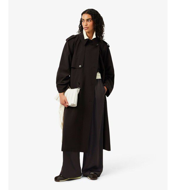 LACOSTE「オーバーサイズイージーサテンパンツ」|サルエル|