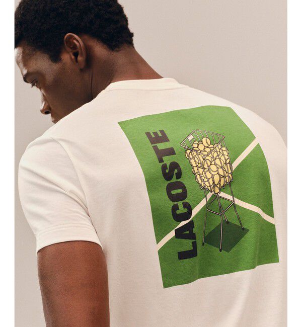LACOSTE「ボールバスケットバックプリントウルトラドライTシャツ」|Tシャツ・カットソー|