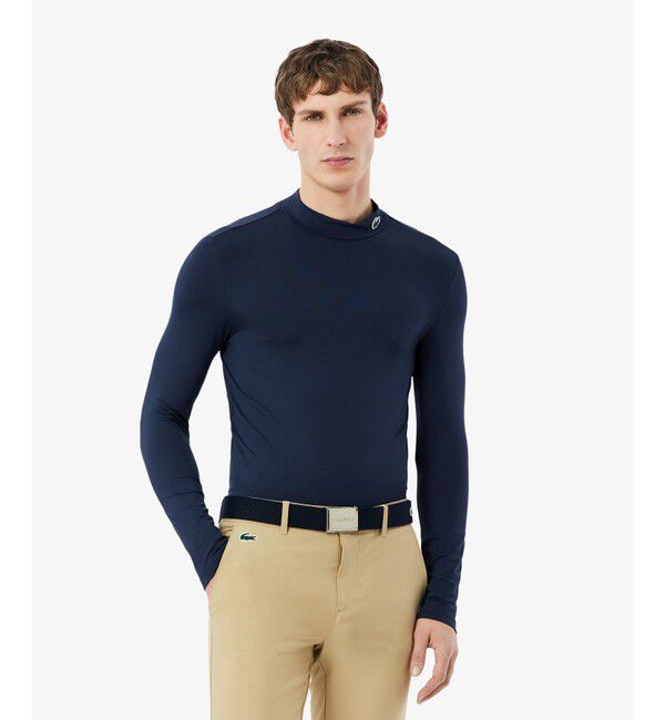 LACOSTE「ウルトラドライモックネックTシャツ」|Tシャツ・カットソー|ネイビー