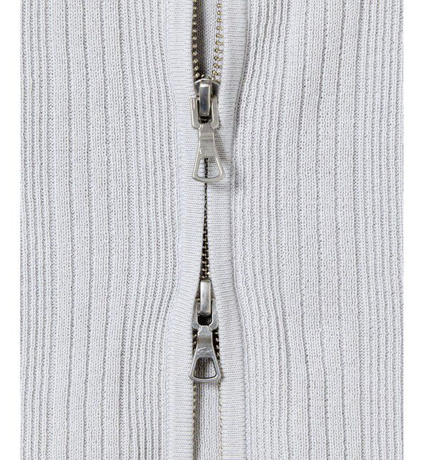 LACOSTE「ランダムピッチリブ ニットジップフーディー」|ニット・セーター|