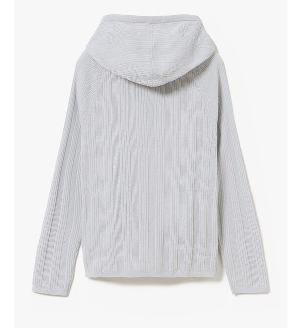 LACOSTE「ランダムピッチリブ ニットジップフーディー」|ニット・セーター|