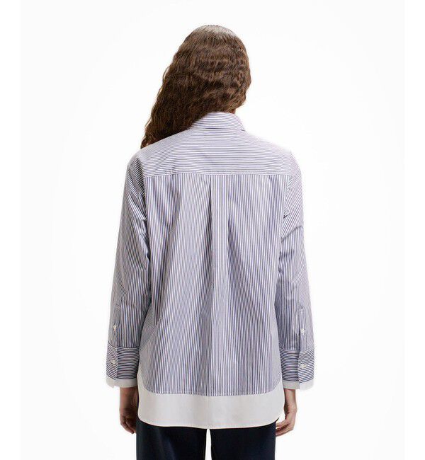 LACOSTE「レイヤード風デザイン ストライプシャツ」|シャツ・ブラウス|