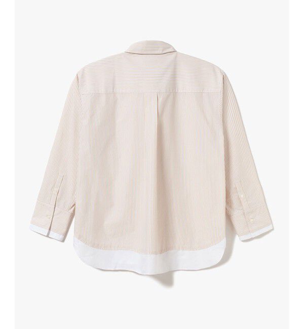 LACOSTE「レイヤード風デザイン ストライプシャツ」|シャツ・ブラウス|