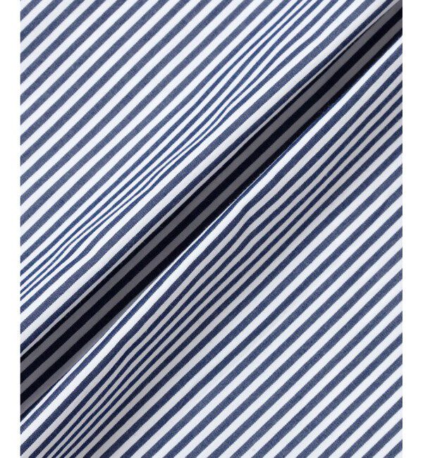 LACOSTE「ダブルポケット クロップド丈 ストライプシャツ」|シャツ・ブラウス|