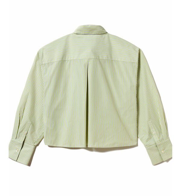 LACOSTE「ダブルポケット クロップド丈 ストライプシャツ」|シャツ・ブラウス|